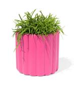 HEMA Bloempot Ø12x11.5cm keramiek ribbel roze, Verzenden