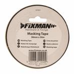 Fixman Afplaktape - Synthetisch rubber - 38 mm x 50 m - G..., Doe-het-zelf en Verbouw, Schildersmaterialen, Ophalen of Verzenden