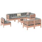 vidaXL 9-delige Loungeset met kussens massief douglas, Tuin en Terras, Verzenden, Nieuw, Loungeset