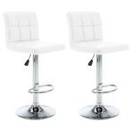 Barstoelen Wit Verstelbaar (2 st) | Retourdeal, Huis en Inrichting, Barkrukken, 2 krukken, Ophalen of Verzenden, Nieuw, 90 cm of meer
