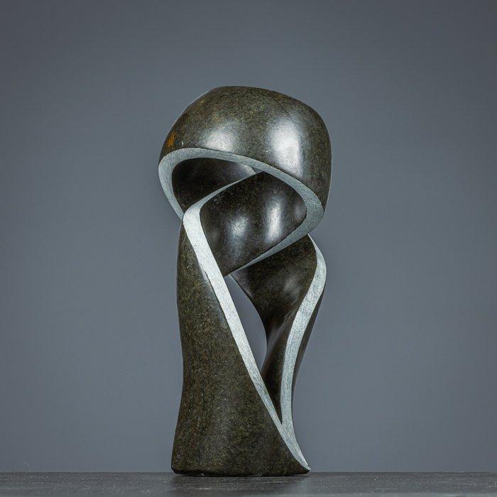 Prosper C. - Beeld, Spiral - 370 mm - Serpetine steen - 2021, Antiek en Kunst, Kunst | Designobjecten