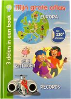 Mijn Grote Atlas Europa - 5 Zintuigen Records - 120+, Boeken, Verzenden, Zo goed als nieuw, Caramel publishing