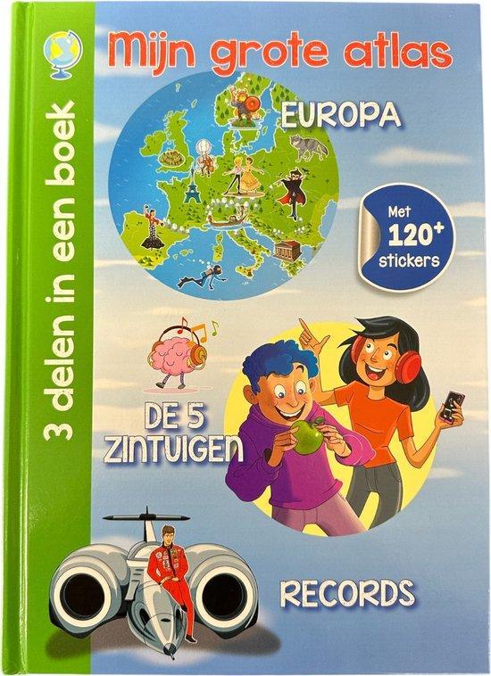 Mijn Grote Atlas Europa - 5 Zintuigen Records - 120+, Boeken, Overige Boeken, Zo goed als nieuw, Verzenden