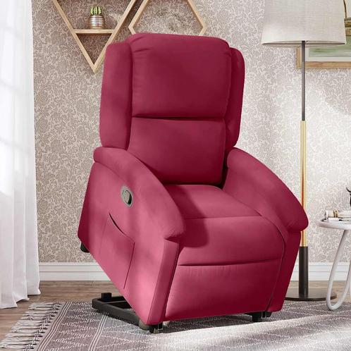 vidaXL Sta-op-stoel verstelbaar fluweel wijnrood, Huis en Inrichting, Fauteuils, Nieuw, Verzenden