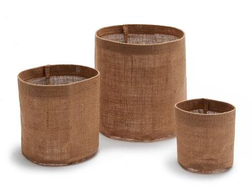 Jute bloempot, ompot/mand 10*10*10cm Jute planter round, Hobby en Vrije tijd, Knutselen, Nieuw, Ophalen of Verzenden