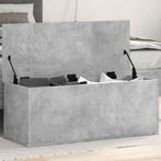 vidaXL Opbergbox 90x35x35 cm bewerkt hout betongrijs, Huis en Inrichting, Woonaccessoires | Kisten, Verzenden, Nieuw