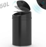 Prullenbak met sensor - Afvalbak - Vuilnisbak - 50 Liter - Z, Verzenden, Zo goed als nieuw