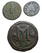 Byzantijnse Rijk, Romeinse Rijk. Lot of 3 Æ coins 2nd - 6th