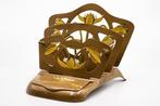 Marked Art Nouveau Enamelled Metal Letter Holder 1900 -