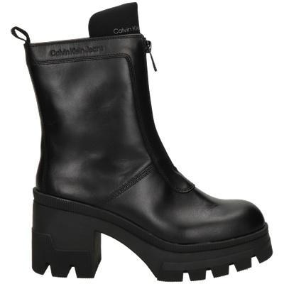Calvin Klein Chunky Heeled Zip rits- & gesloten boots, Kleding | Dames, Schoenen, Lage of Enkellaarzen, Zwart, Nieuw, Verzenden