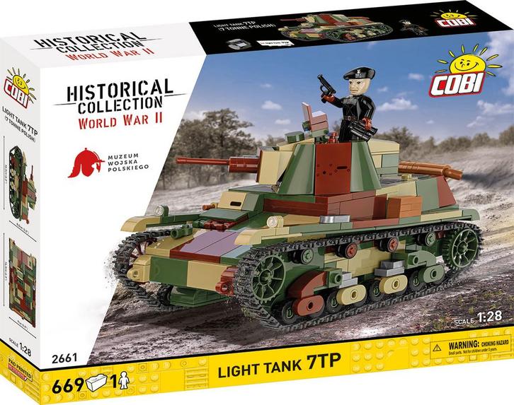 COBI 2661 Light Tank 7TP (Leger bouwsets, Modelbouwsets), Kinderen en Baby's, Speelgoed | Bouwstenen, Nieuw, Verzenden