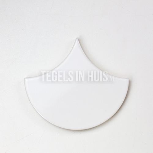 Wandtegel scale fan waaiervorm wit wandtegel, Doe-het-zelf en Verbouw, Tegels, Wandtegels, Nieuw, 10 m² of meer, Keramiek, Ophalen