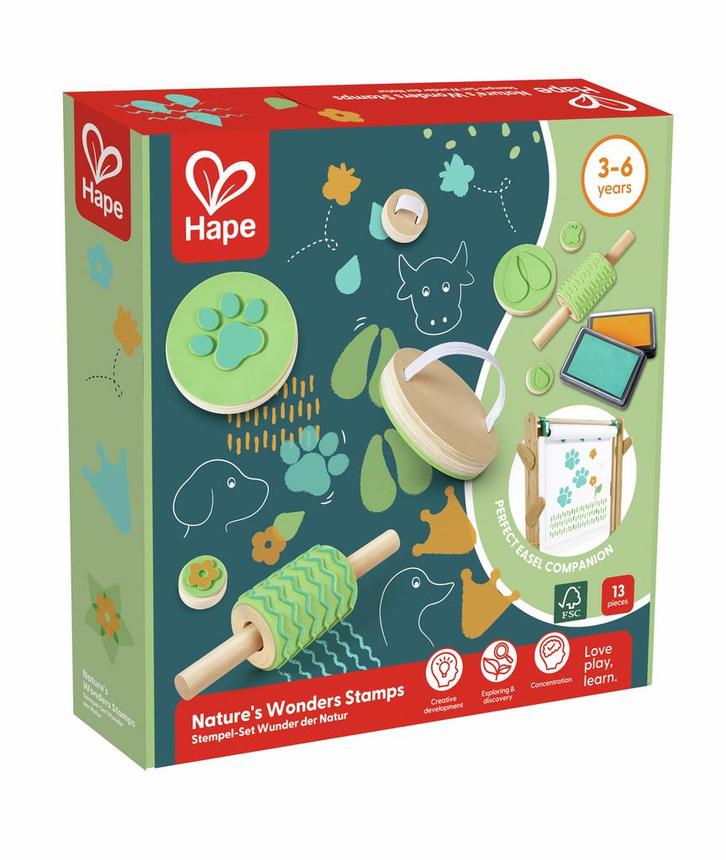 Hape natuur stempels - creatieve kn van €19,99 voor €16,00, Kinderen en Baby's, Speelgoed | Overig, Ophalen of Verzenden