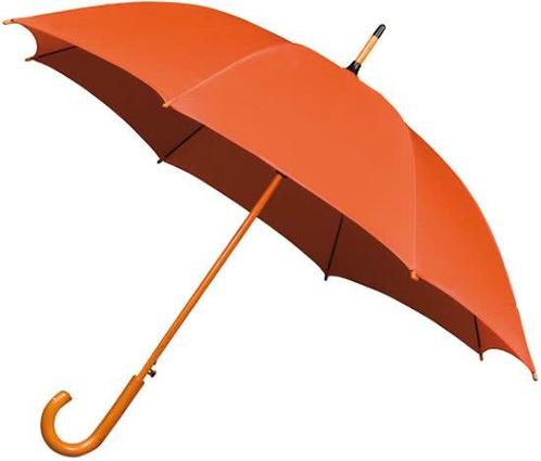 Adventure Bags Paraplu Lang - Houten Haak - Oranje, Tuin en Terras, Partytenten, Verzenden