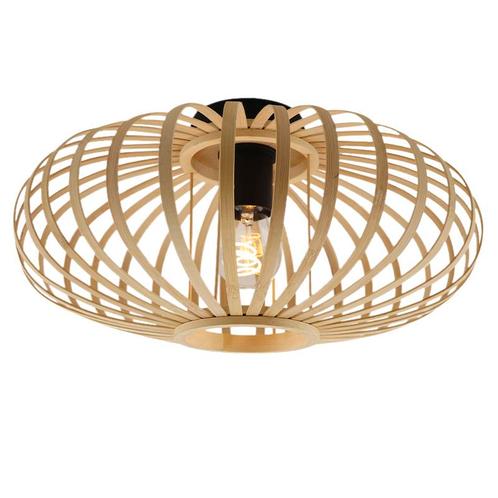 Bamboe plafonnière bruin, Lieve, Huis en Inrichting, Lampen | Plafondlampen, Nieuw, Metaal, Ophalen of Verzenden
