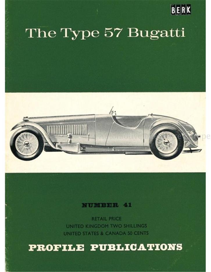THE TYPE 57 BUGATTI (PROFILE PUBLICATIONS 41), Boeken, Auto's | Boeken