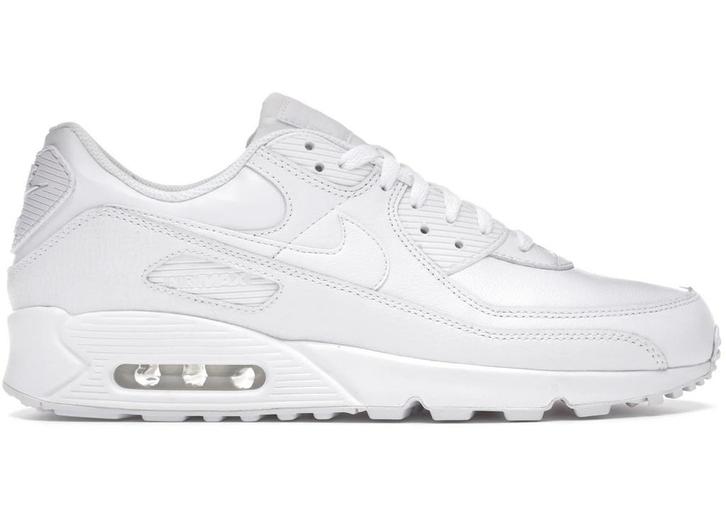 Nike Air Max 90 Leather Triple White - Maat 44.5 EU, Kleding | Heren, Schoenen, Ophalen of Verzenden