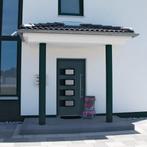 vidaXL Voordeur 100x200 cm aluminium en PVC antracietkleurig, Doe-het-zelf en Verbouw, Deuren en Horren, Verzenden, Nieuw