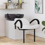 vidaXL Shampoo Stoel Wit en zwart 136 x 60 x 92 cm PVC, Verzenden