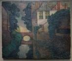 Gustave Donnet (1892-1973) - Bruges-la-morte - reien te, Antiek en Kunst, Kunst | Schilderijen | Klassiek