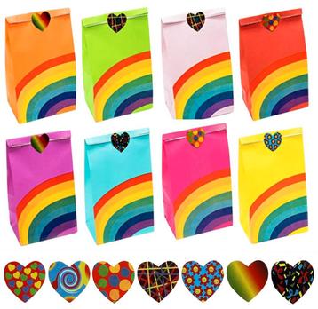 Fako Bijoux® - 24 Uitdeelzakjes + Stickers - Regenboog - beschikbaar voor biedingen