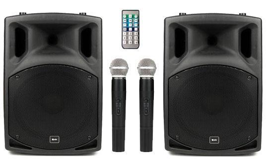 QTX Sound PAV8-UHF Set Met DVD Speler En UHF Microfoons, Audio, Tv en Foto, Luidsprekers, Overige typen, Nieuw, Overige merken
