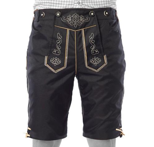 Lederhose Kort Zwart en Bretels, Kinderen en Baby's, Carnavalskleding en Verkleedspullen, Nieuw, Verzenden