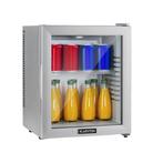 Tafelmodel Mini Koelkast Glasdeurkoelkast 24L Grijs, Witgoed en Apparatuur, Koelkasten en IJskasten, Zonder vriesvak, Nieuw, Ophalen of Verzenden