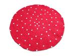 Vilten bolletjes vloerkleed rond Ø 150cm - rood wit - SALE!, Huis en Inrichting, Stoffering | Tapijten en Kleden, 150 tot 200 cm