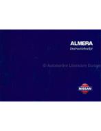 1999 NISSAN ALMERA INSTRUCTIEBOEKJE NEDERLANDS, Auto diversen, Handleidingen en Instructieboekjes
