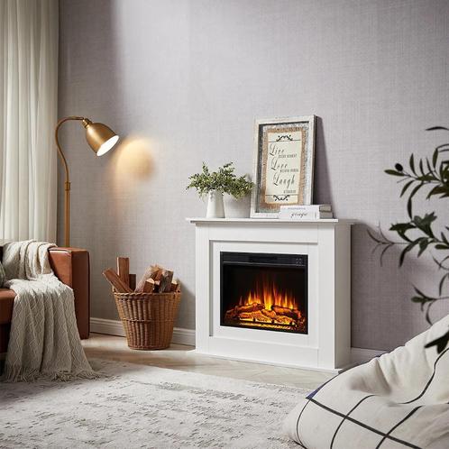BALDERIA Finn Elektrische Haard - Wit, Huis en Inrichting, Haarden, Elektrische haard, Nieuw