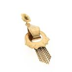 Gouden hanger met kwarstje (Hanger of bedel), Ophalen of Verzenden, Gebruikt, Goud, Overige merken