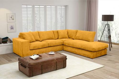 Hoekbank Lelystad - hoekbanken - Geel, Huis en Inrichting, Banken | Sofa's en Chaises Longues, Nieuw, Stof