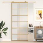 vidaXL Schuifdeur 90x205 cm mat ESG-glas en aluminium, Doe-het-zelf en Verbouw, Verzenden, Nieuw