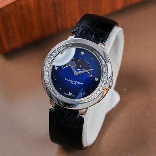 Baume & Mercier - La Promesse Phase De Lune Diamond - 65818, Sieraden, Tassen en Uiterlijk, Horloges | Heren