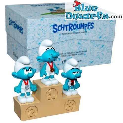Het Smurfen Podium / Ereschavot - De Olympische Beeldjes - P, Verzamelen, Stripfiguren, Beeldje of Figuurtje, Nieuw, Overige figuren