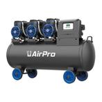 AirPro Compressor olievrij 3x1pk 100L tank, Doe-het-zelf en Verbouw, Verzenden, Nieuw