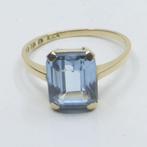 Ring - 18 karaat Geel goud - 1.32ct. tw. Aquamarijn -, Sieraden, Tassen en Uiterlijk, Nieuw