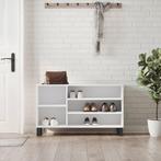 vidaXL Schoenenkast 102x36x60 cm bewerkt hout wit, Verzenden, Nieuw