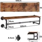 Industriële Muur Kledingrek met Plank, Kleding | Dames, Kledingrekken, Verzenden, Nieuw