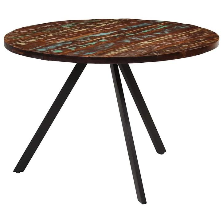 vidaXL Eettafel 110x75 cm massief gerecycled hout, Huis en Inrichting, Tafels | Eettafels, Nieuw, Verzenden