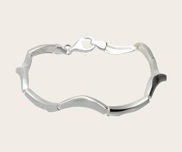 Zilveren design armband Snake mat-glans 19 cm beschikbaar voor biedingen