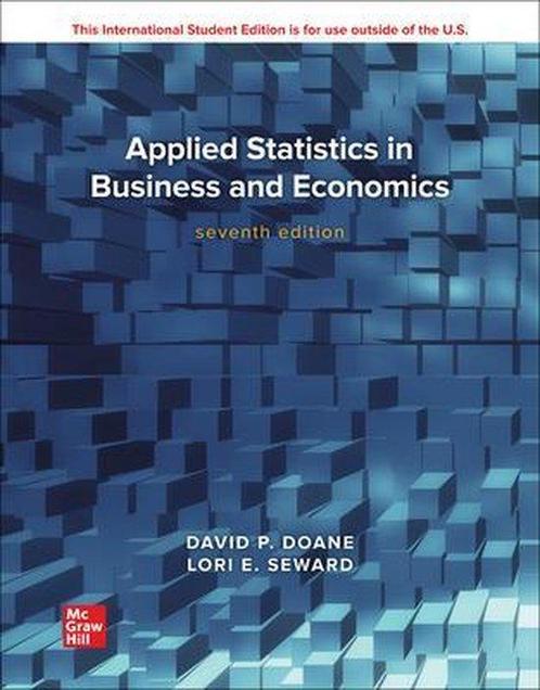 ISE Applied Statistics in Business and, 9781260597646, Boeken, Studieboeken en Cursussen, Zo goed als nieuw, Verzenden