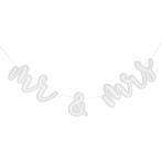 Witte Slinger Mr & Mrs 2m, Hobby en Vrije tijd, Feestartikelen, Verzenden, Nieuw