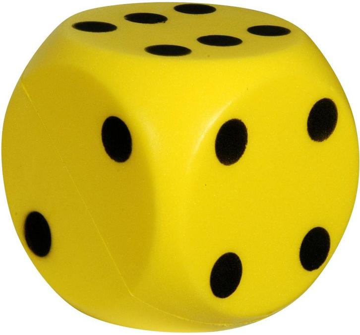 Grote Dobbelsteen 15 cm (Geel) | Atabiano - Buitenspeelgoed, Kinderen en Baby's, Speelgoed | Buiten | Actiespeelgoed, Nieuw, Verzenden