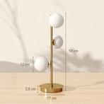 TRUUSK Tafellamp met 3 Bolvormige Kappen - Stabiele Stalen V, Verzenden, Nieuw