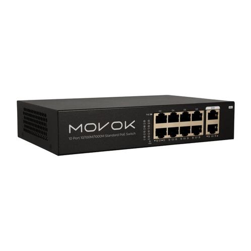10-Port Gigabit Switch met 8 PoE+ geschikt voor Ajax cameras, Doe-het-zelf en Verbouw, Alarmsystemen, Verzenden