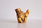 Fukurokuju Netsuke - Hertshoorn - Japan - 19e eeuw, Antiek en Kunst