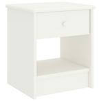 vidaXL Nachtkastje 35x30x40 cm massief grenenhout wit, Minder dan 45 cm, Verzenden, Nieuw, Minder dan 55 cm