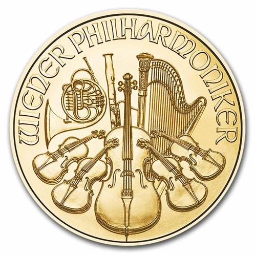 Gouden Wiener Philharmoniker 1/25 oz 2025, Postzegels en Munten, Munten | Europa | Niet-Euromunten, Losse munt, Goud, Oostenrijk